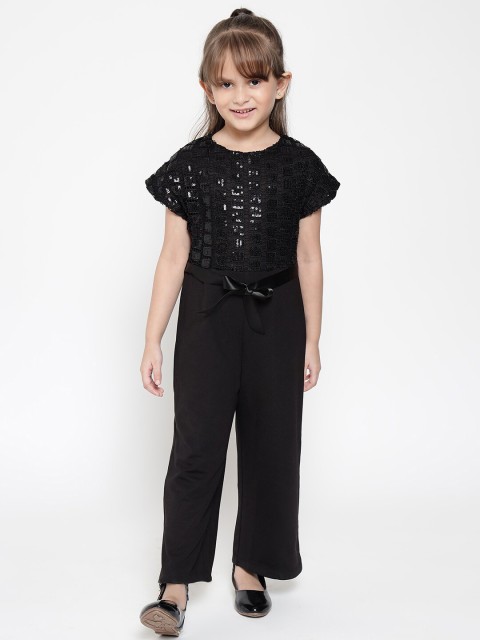 

Nauti Nati Girls Black Embellished Jumpsuit