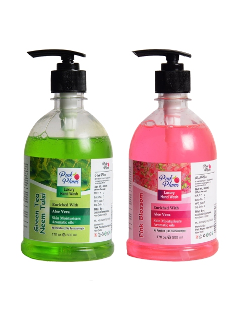 

Pink Plums Unisex Pack of 2 Neem Tulsi Pink blossom Handwash 500ml, Multi