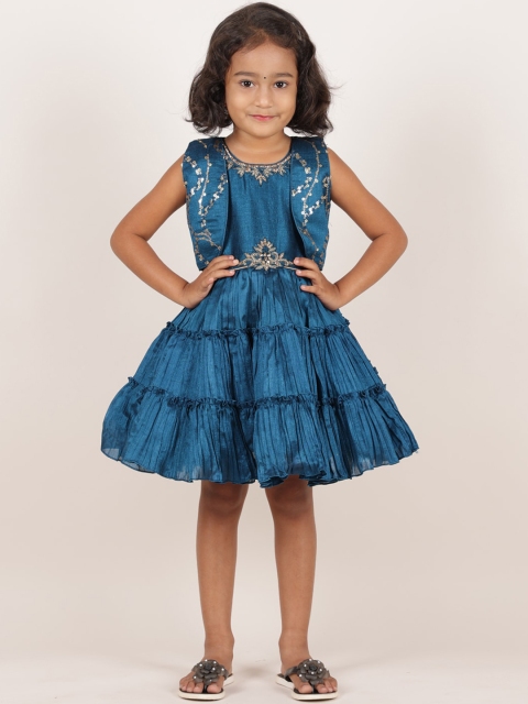 

Pothys Blue Net Short Frock