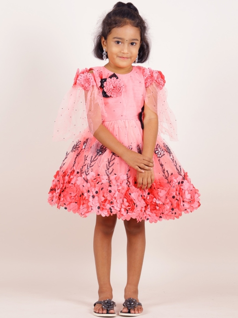 

Pothys Girls Pink Net Dress