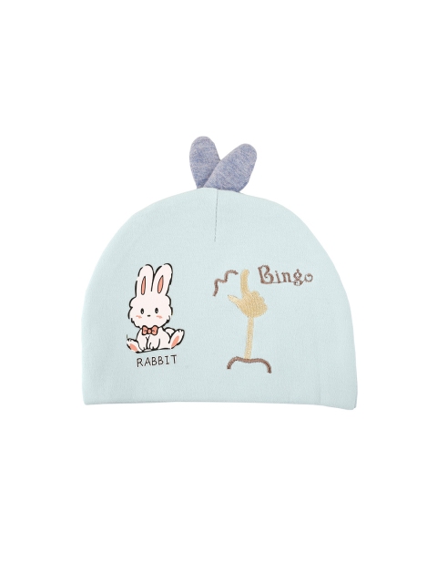 

Baby Moo Unisex Kids Blue & White Printed Beanie