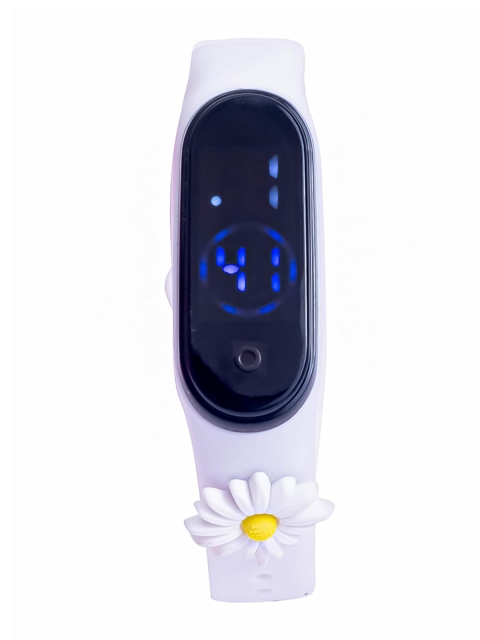 

Spiky Unisex Kids White Dial & White Wrap Around Straps Digital Multi Function Watch