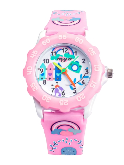 

Spiky Unisex Kids Pink Printed Dial & Pink Straps Analogue and Digital Multi Function Watch