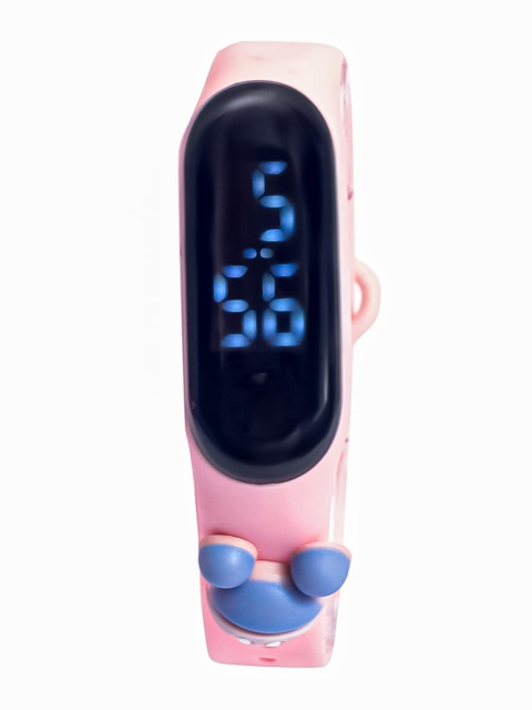 

Spiky Unisex Kids Pink Dial Textured Straps Digital Multi Function Watch Wed1_LPink_mick
