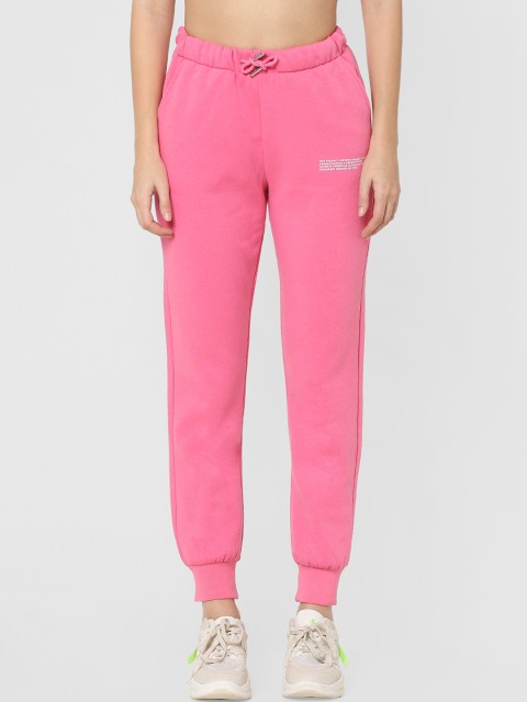 

ONLY Women Pink Solid Joggers