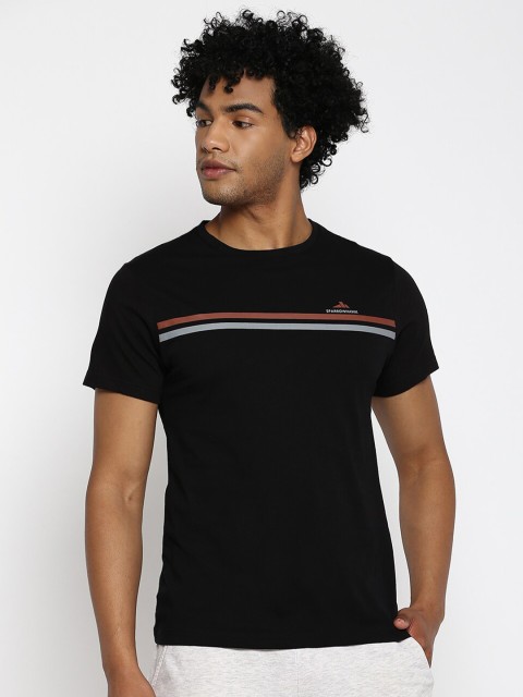 

SPARROWHAWK Men Black Cotton T-shirt