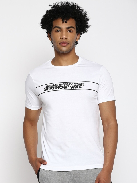 

SPARROWHAWK Men White Typography Printed T-shirt