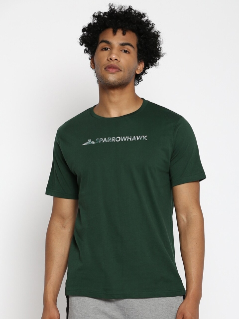 

SPARROWHAWK Men Green Typography Printed T-shirt