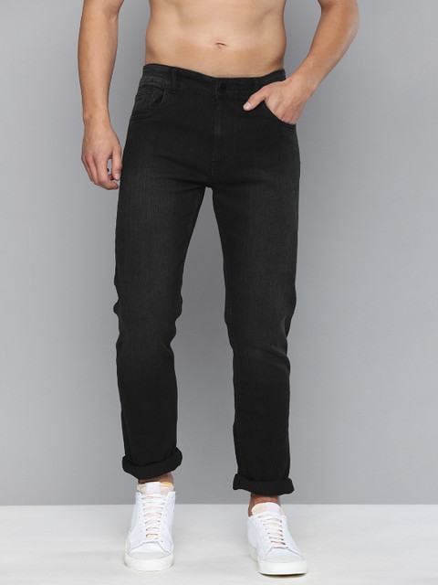 

HERE&NOW Men Black Slim Fit Stretchable Jeans