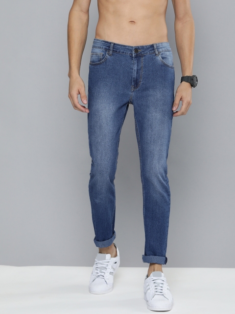 

HERE&NOW Men Blue Skinny Fit Mid-Rise Heavy Fade Jeans