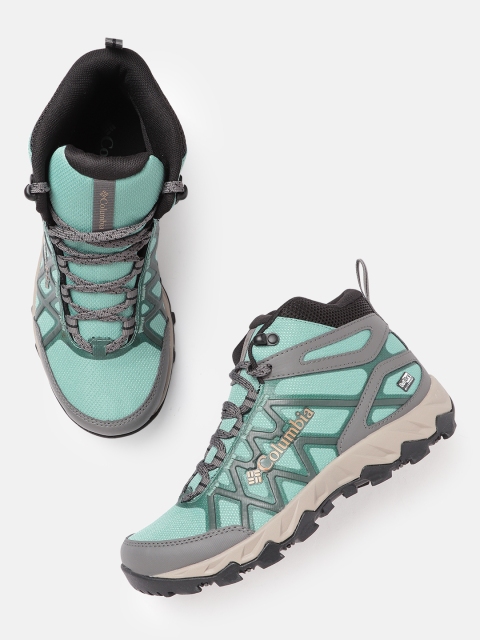 

Columbia Women Mint Green PEAKFREAK X2 MID OUTDRY Trekking Non-Marking Shoes