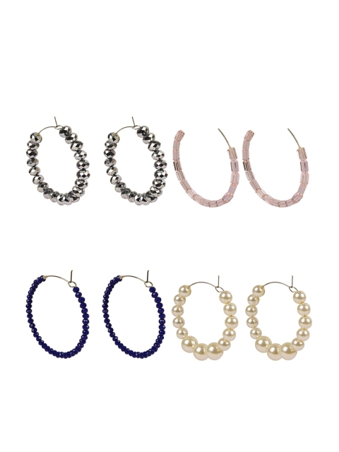 

Vdesi White Circular Hoop Earrings