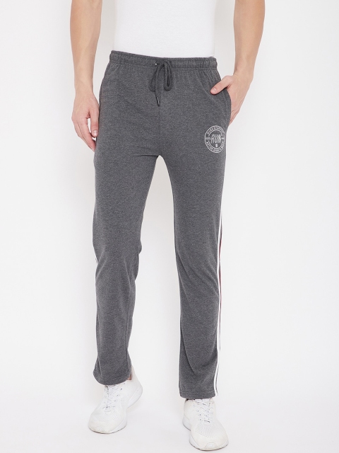 

Duke Men Grey Melange Printed Track Pants