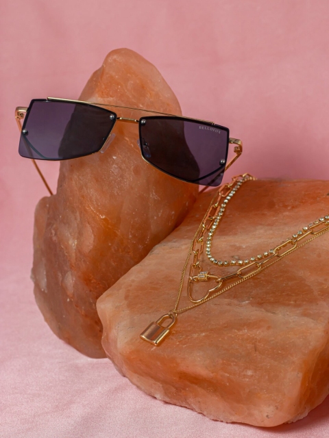 

Bellofox Women Necklace & Sunglasses Combo, Gold