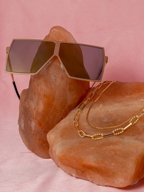 

Bellofox Women Necklace & Sunglasses Combo, Gold