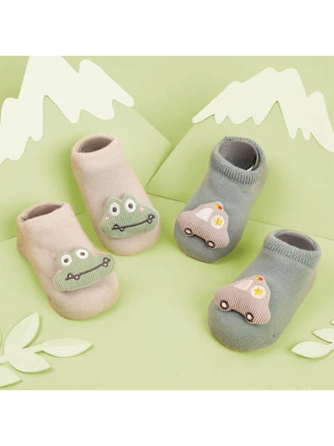 

KICKS & CRAWL Grey & Teal Pack of 2 3D Socks