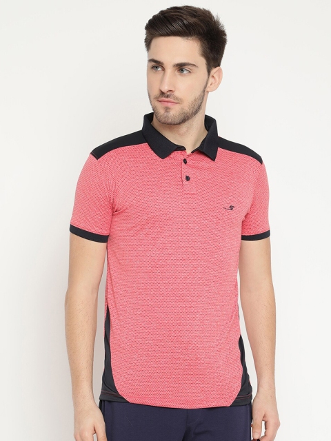 

V2 Value & Variety Men Red Polo Collar Pockets T-shirt