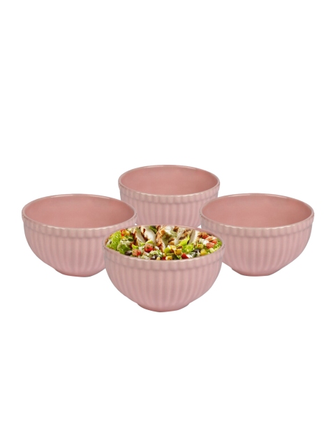 

URBAN CHEF Set Of 4 Peach Ceramic Bowls