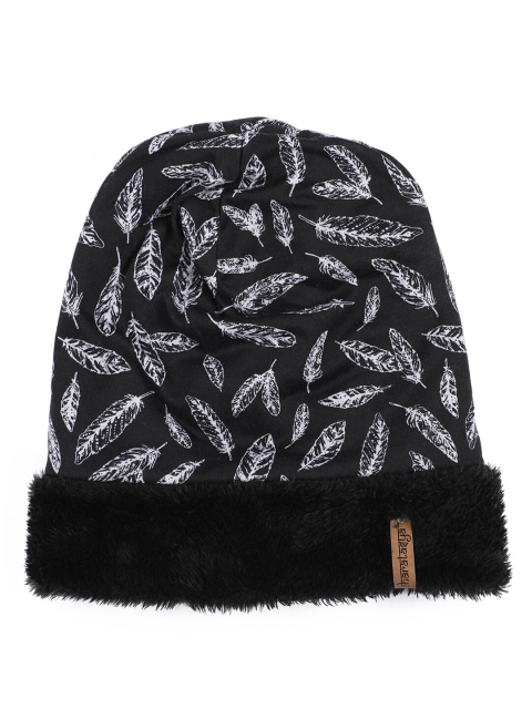 

Bharatasya Women Black & White Printed Beanie