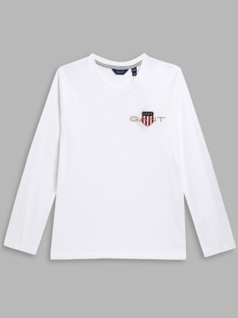 

GANT Kids White Applique Cotton T-shirt