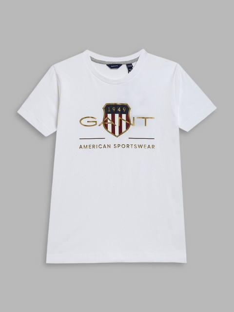 

GANT Kids White Typography Printed T-shirt