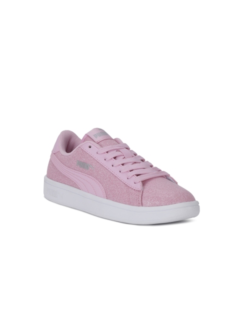 

Puma Girls Pink Smash v2 Glitz Glam Sneakers JR