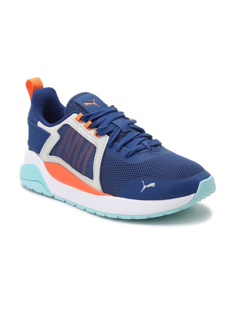 

Puma Unisex Kids Blue Textile Anzarun Cheer Youth Running Non-Marking Shoes