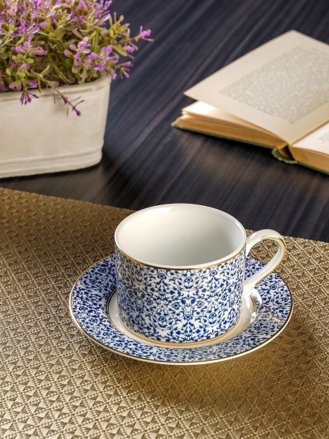 

Pure Home and Living Set of 6 Midnight Blue Venetian Tea Cup and Saucer