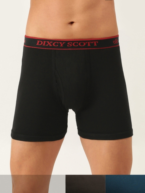 

DIXCY SCOTT Men Pack of Three Assorted Solid Trunks