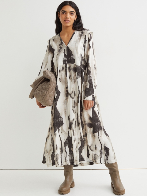 

H&M Grey Ankle-length lyocell dress