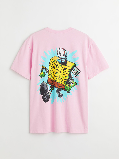 

H&M Men Pink Regular Fit T-shirt