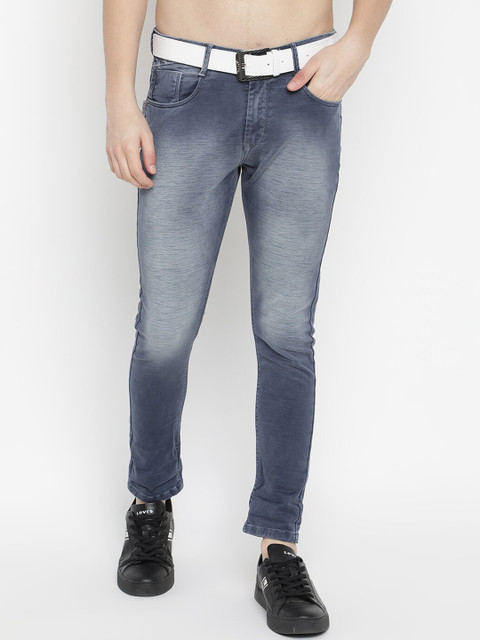 

V2 Value & Variety Men Blue Mildly Distressed Heavy Fade Jeans