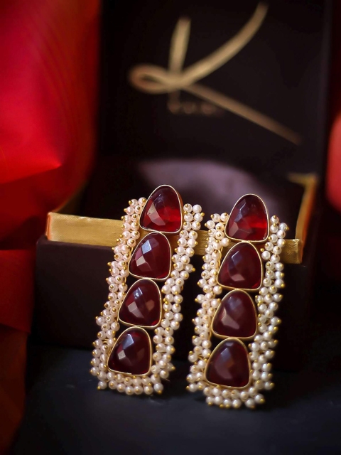 

Kairi Maroon Contemporary Jhumkas Earrings