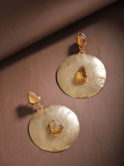 

Kairi Gold-Toned Contemporary Drop Earrings