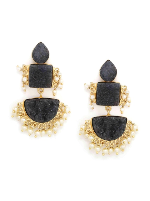 

Kairi Black Contemporary Chandbalis Earrings