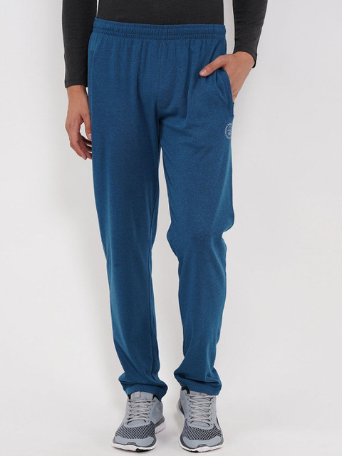 

Sweet Dreams Men Blue Solid Cotton Straight Fit Lounge Pants, Navy blue