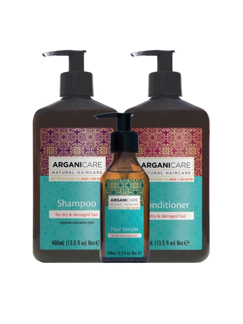 

Arganicare Pack of 3 Curl Care Gift Set, Brown