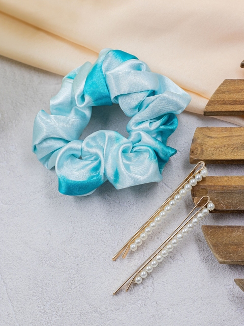 

Bellofox Women Set Of 2 Blue & White Embellished Hair Accessory Set