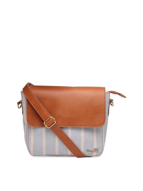 

BandBox Grey Printed PU Structured Sling Bag