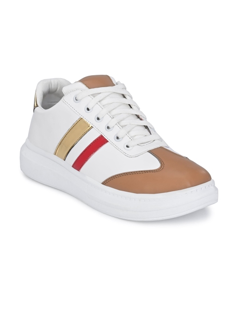 

DERBY KICKS Men White Colourblocked Sneakers