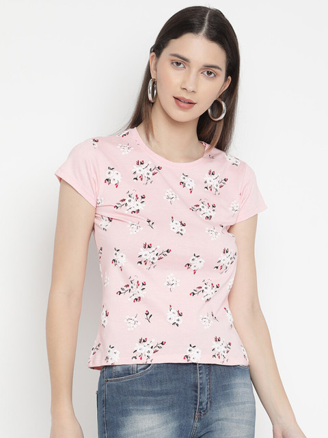 

V2 Value & Variety Pink & White Floral Regular Top