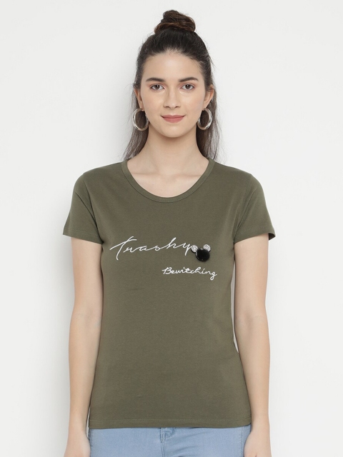 

V2 Value & Variety Green Printed Regular Top