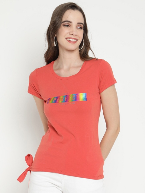 

V2 Value & Variety Rust Orange Cotton Regular Top