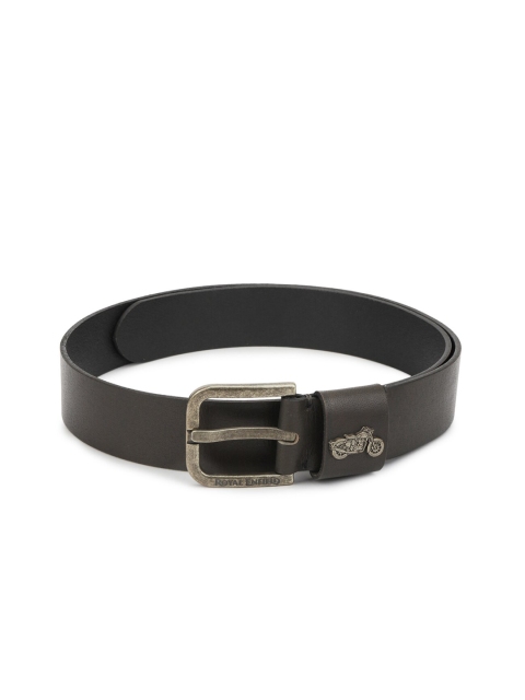 

Royal Enfield Men Olive Green Leather Belt