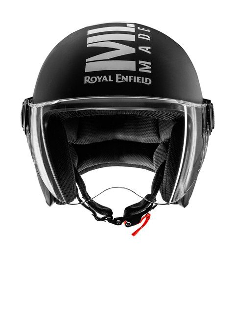 

Royal Enfield Men Black Open Face MLG Helmet