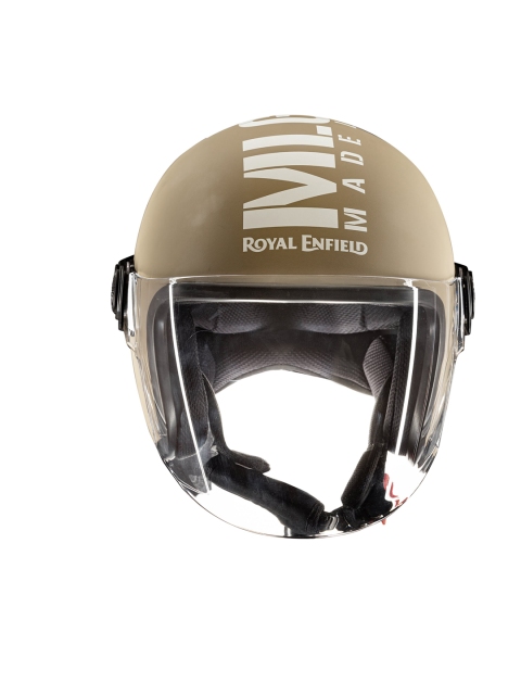 

Royal Enfield Men Brown Solid Open Face MLG Helmet