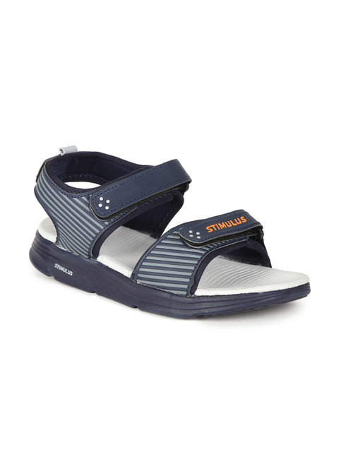 

Paragon Men Navy Blue & White Comfort Sandals