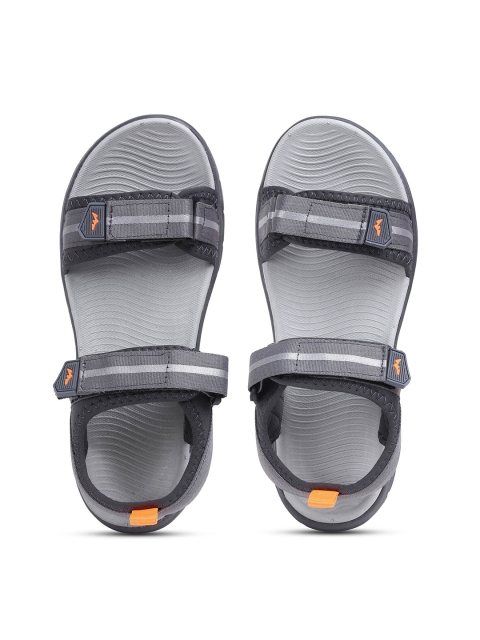 

Paragon Men Grey Striped Sports Sandals