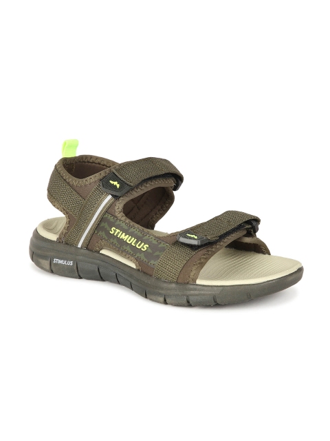 

Paragon Men Olive Green & Beige Comfort Sandals