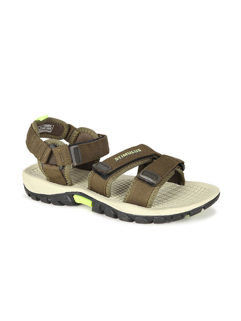 

Paragon Men Brown & Cream-Coloured Comfort Sandals